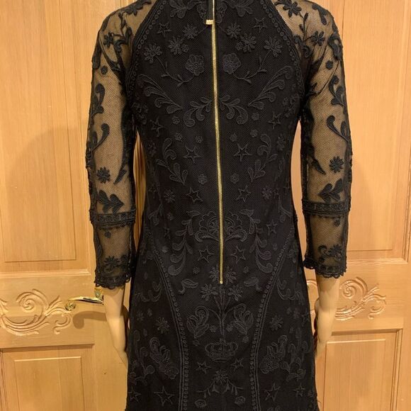 Juicy Couture black all over soft lace evening dress Sz 4 - Picture 8 of 10
